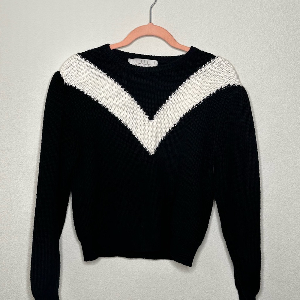 Victor Glemaud black and white knitted sweater